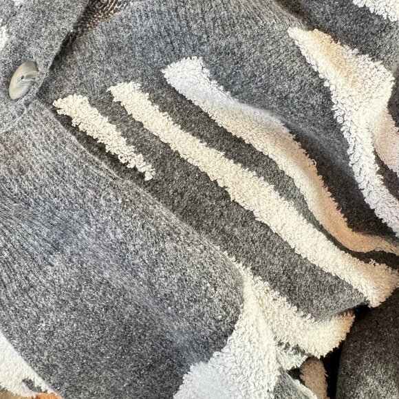 NEW Michael Stars Charcoal Combo Nell Cardigan Sweater - Picture 8 of 10